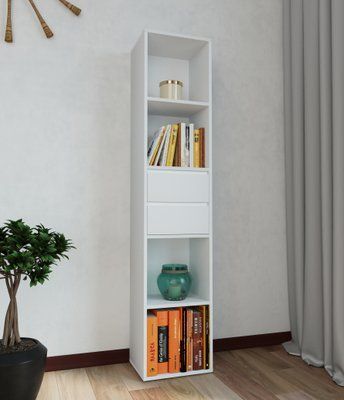 Полиця для книг, стелаж для дому з висувними ящиками. ДСП. P-06 P-06 фото